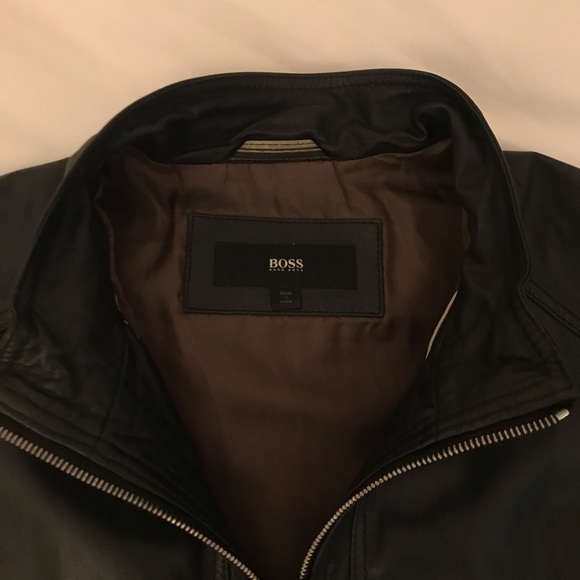 SOLD Hugo Boss Men’s Leather Jacket - Picture 3 of 5